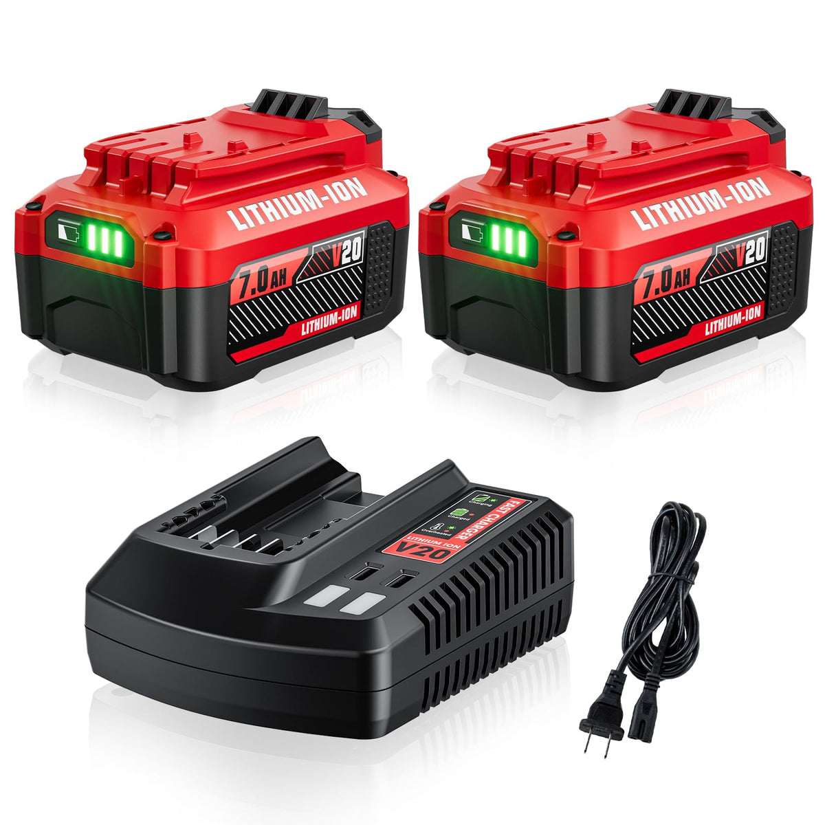 POWTREE upgrade cmcb206 battery with 7.0Ah capacity for Craftsman 20V tools