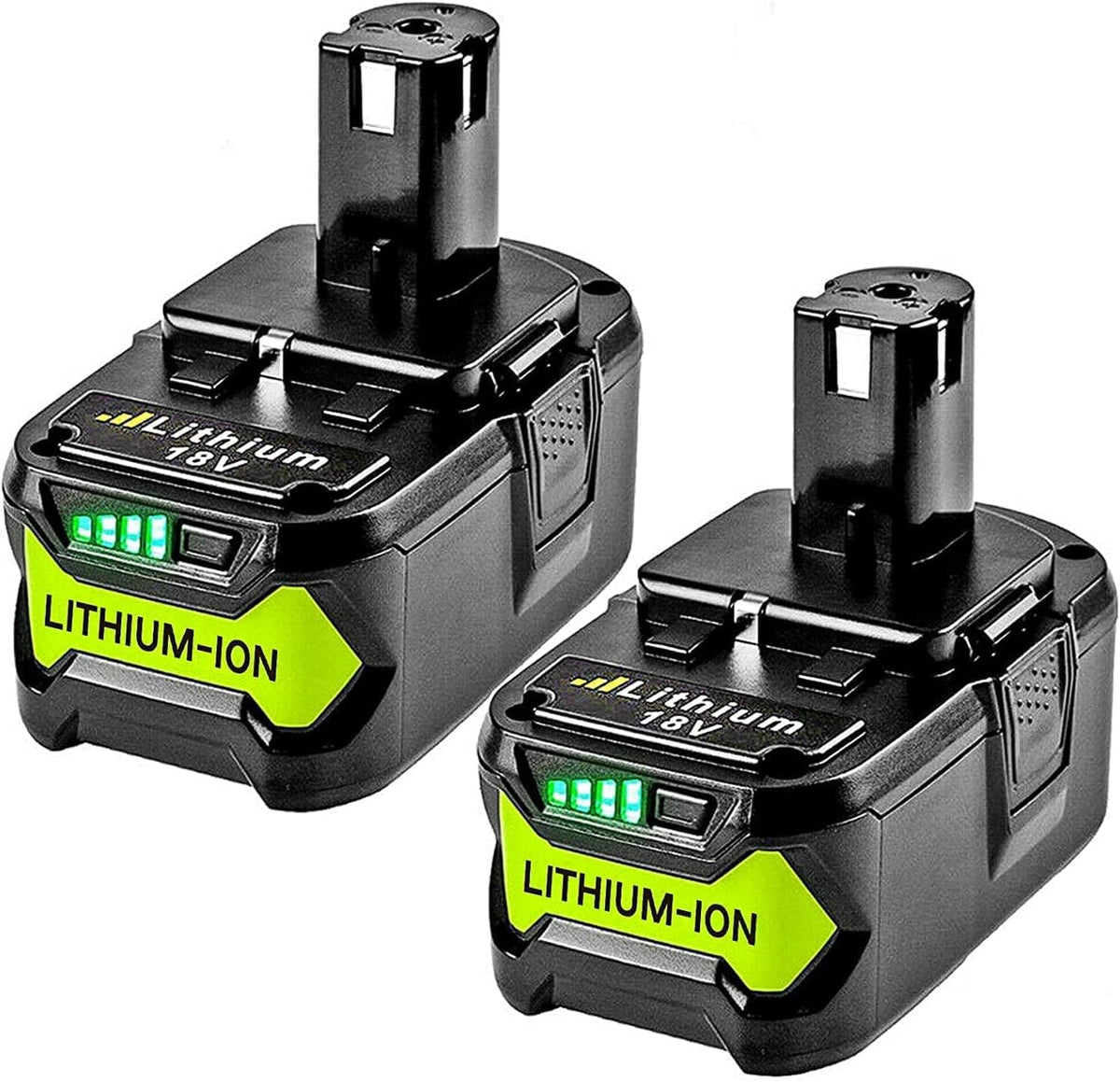 POWTREE upgraded 8.0Ah P108 battery with indicator for quick status check