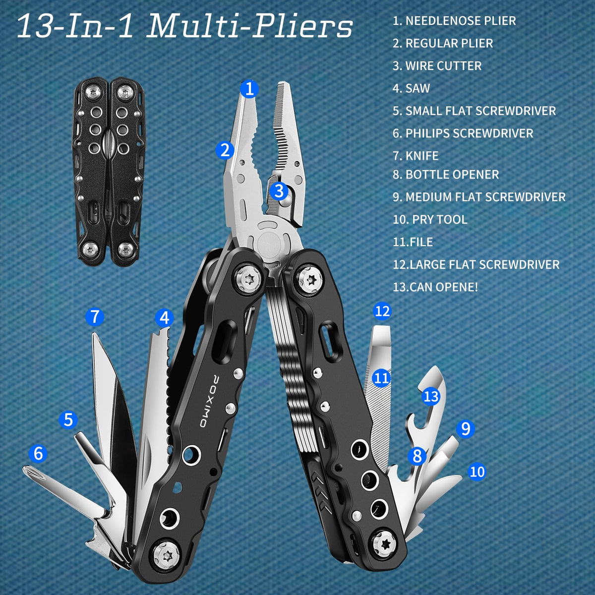 POXIMO compact toolset ideal for daily carry and DIY projects