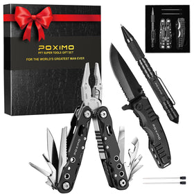 POXIMO PFT 14-in-1 multi-tool in open plier mode for versatile outdoor tasks.
