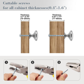 POZEAN brushed nickel knob on kitchen cabinet for refined upgrade.