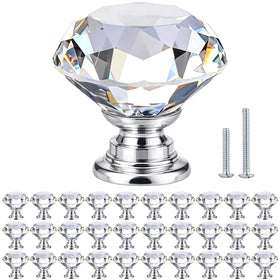 POZEAN crystal knob drawer-30mm adds sparkling elegance to cabinetry.