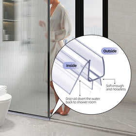 POZIA 15-degree water return guides moisture away from the door.