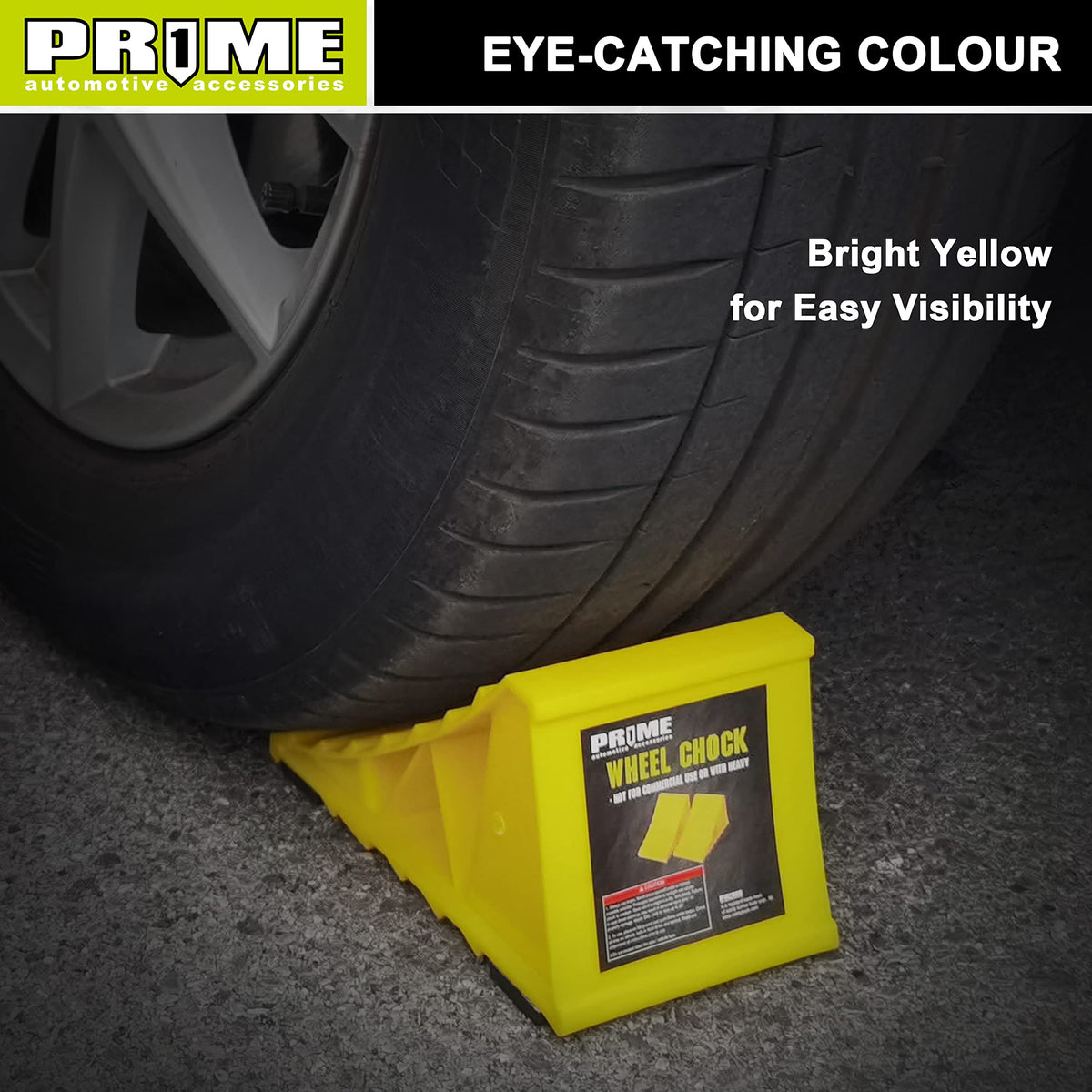 PR1ME wheel chocks compact storage fits in small compartments.