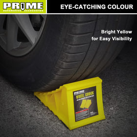 PR1ME wheel chocks compact storage fits in small compartments.