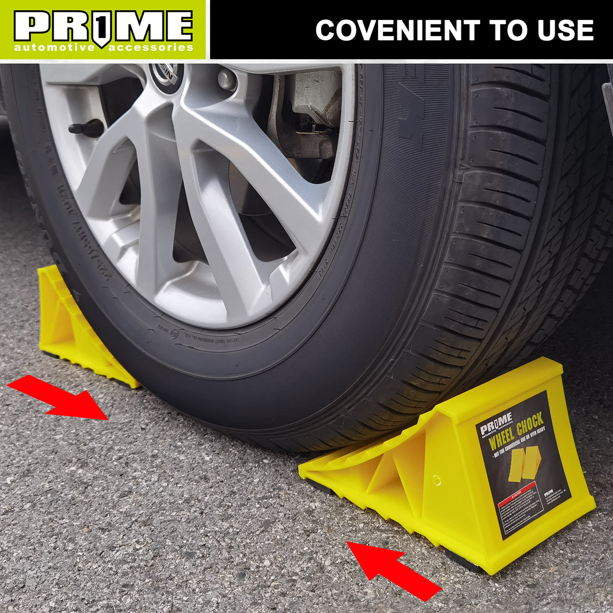 PR1ME wheel chocks feature rounded edges for safe handling.