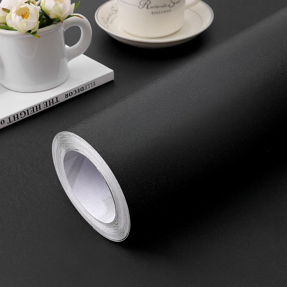 practicalWs black wallpaper with grid back for precise measurement and easy cutting