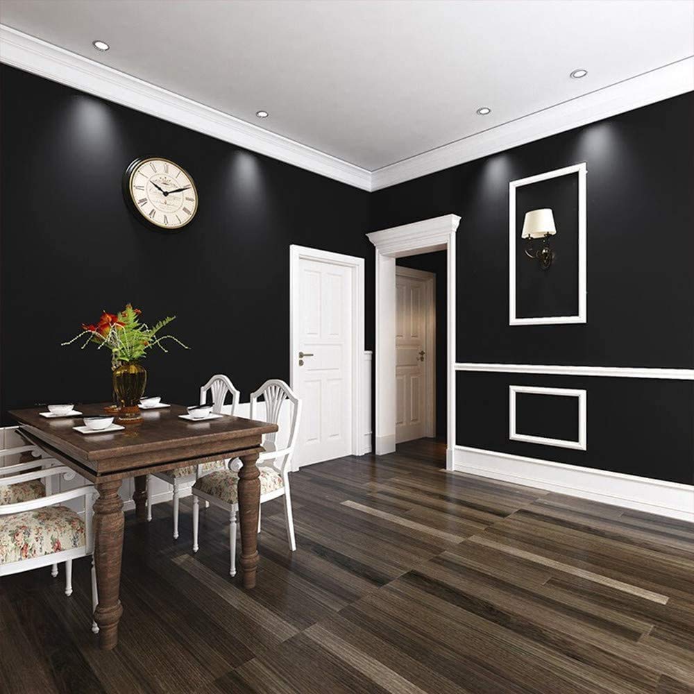 practicalWs durable black wallpaper suitable for tables, backsplashes, and furniture projects