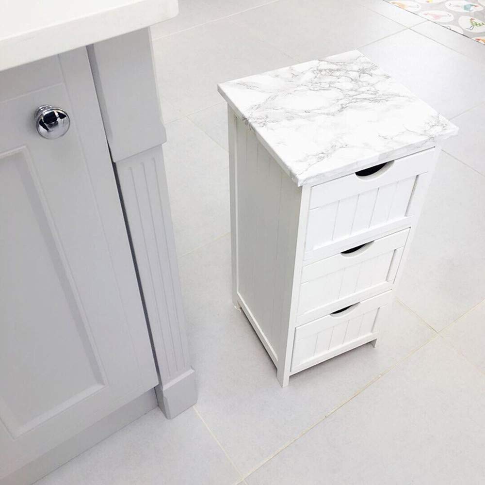 PracticalWs Marble Paper applied on a kitchen countertop for refreshed look