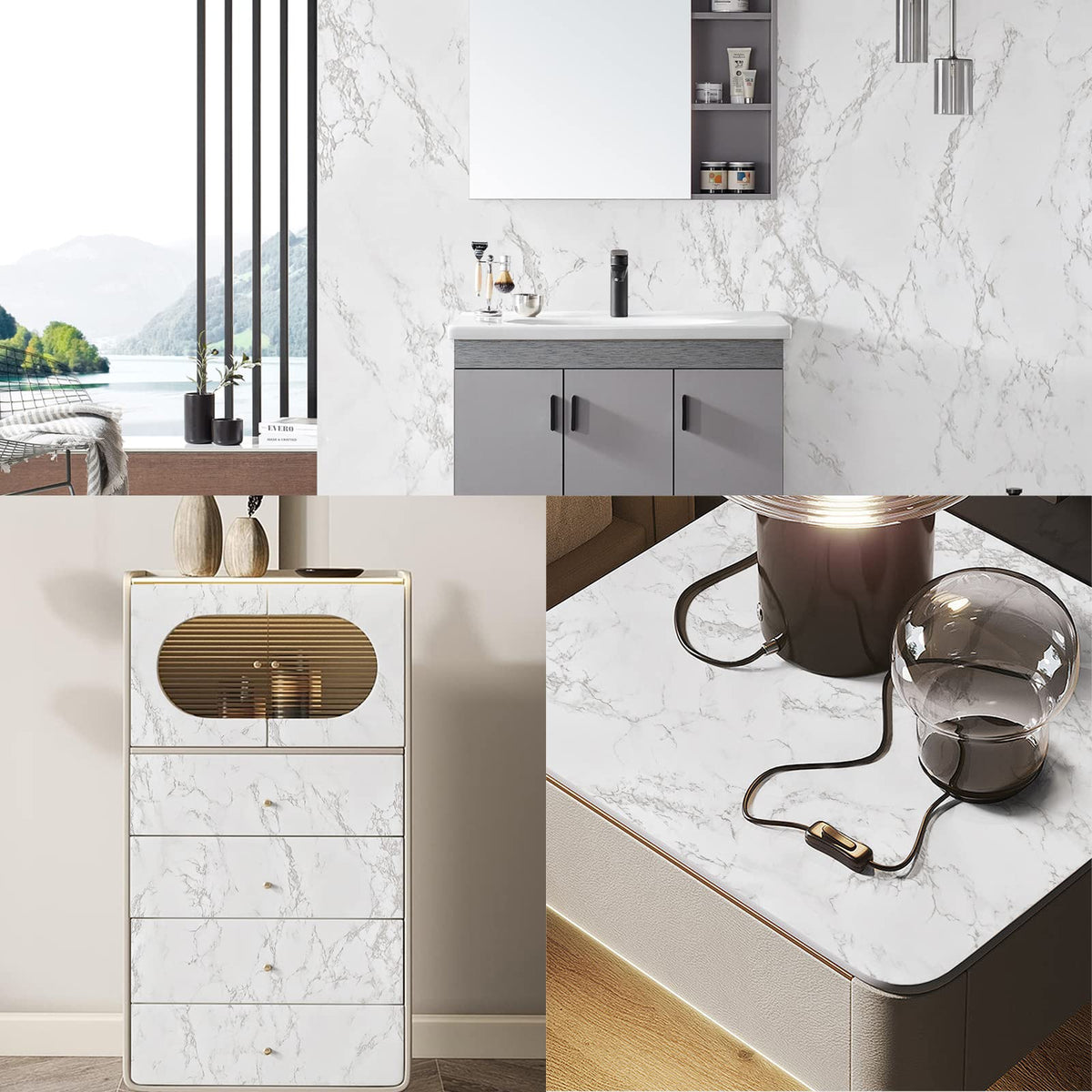 practicalWs marble paper versatile on shelves, walls, and notebooks