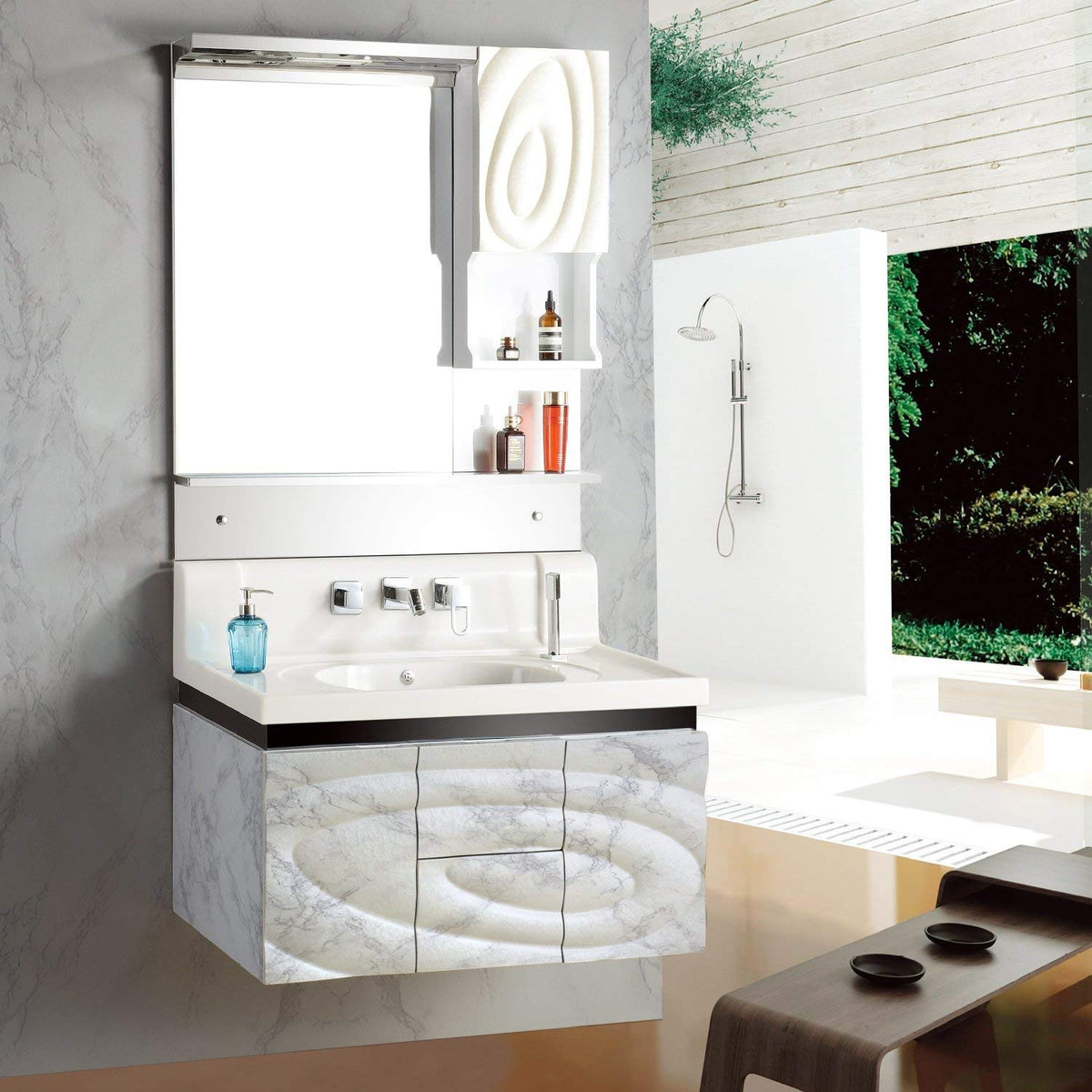 PracticalWs Marble Paper edge matching design for seamless installations