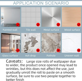 practicalWs Marble Wallpaper bookcase panel updates interior style without commitment.