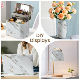 practicalWs marble wallpaper on doors adds gloss and brightness