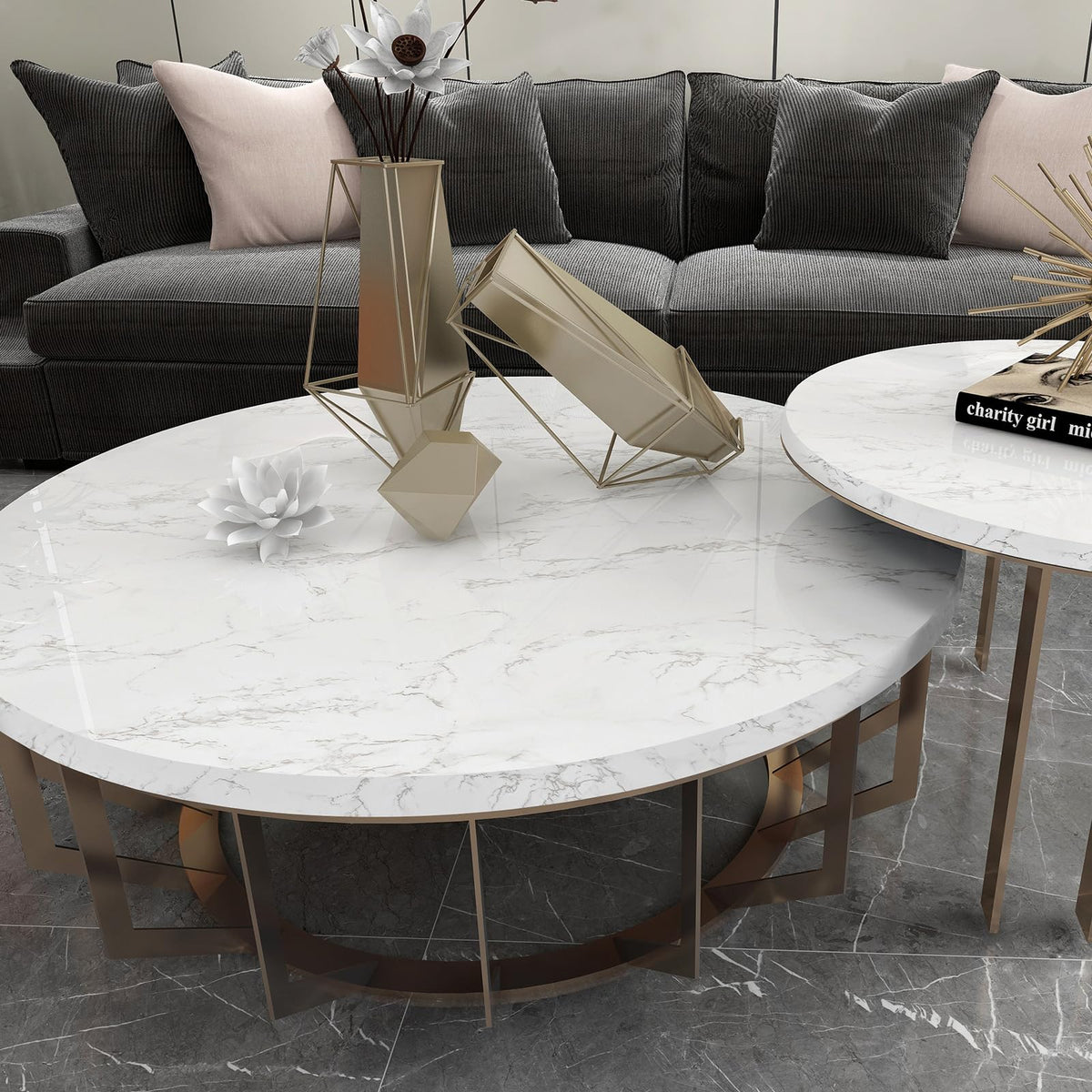 practicalWs marble wallpaper as a kitchen backsplash for easy-clean elegance