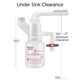 Practicon Gleco Trap System see through bottle reveals waste level for spill prevention