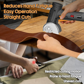 Pratuor ergonomic non-slip grip reduces wrist fatigue during extended cuts.