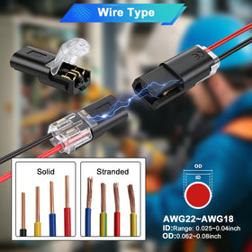 PRECIHW 22-18 AWG insertion enables easy wiring for LED strips and small electronics.