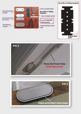 Silver finish PLS24PROXHD near-edge close-up with strong magnet hold
