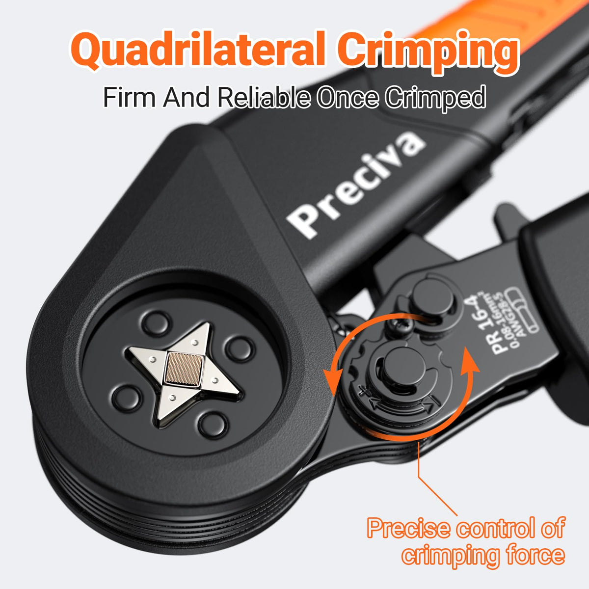 Preciva adjustable crimp pressure feature for customizable crimping feel