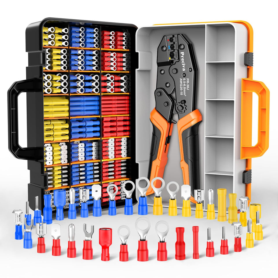 Preciva crimping tool pliers with AWG20-10 range for secure wire terminals.
