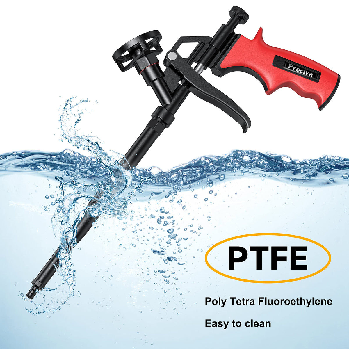 Preciva foam gun spring trigger offers precise foam control.