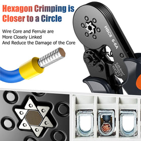 Preciva insulated and non-insulated lug crimping for versatile wiring.