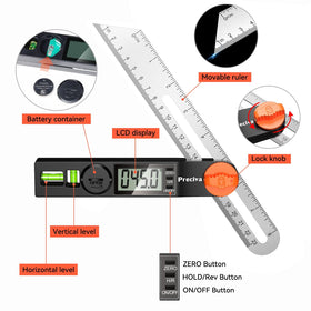 Preciva LCD readout provides clear angle measurements in work sites.