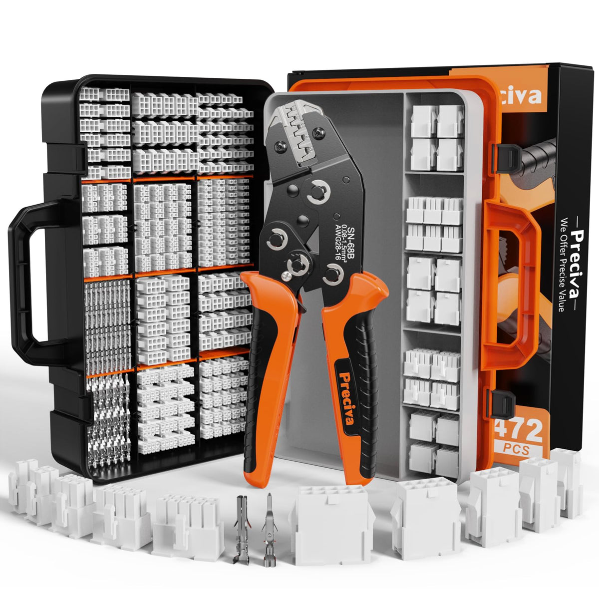 Preciva Mini-Fit Jr crimping tool front view for precise crimps