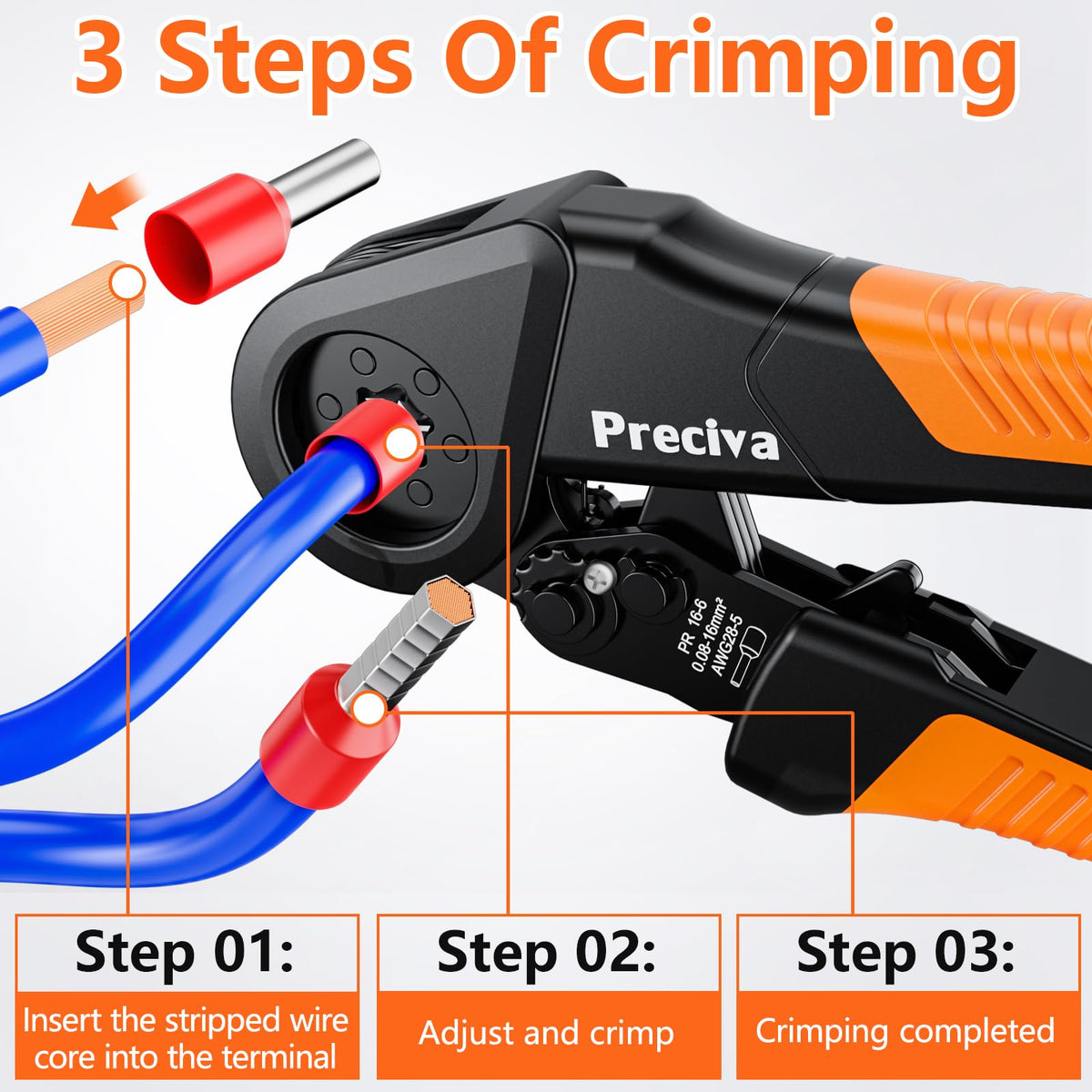 Preciva secure locking mechanism ensures consistent, reliable crimps