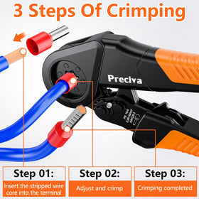 Preciva secure locking mechanism ensures consistent, reliable crimps