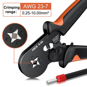 Self-adjusting crimp tool by Preciva for consistent connections.