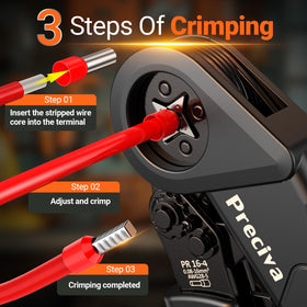Preciva self-adjusting ratchet mechanism for consistent crimping results