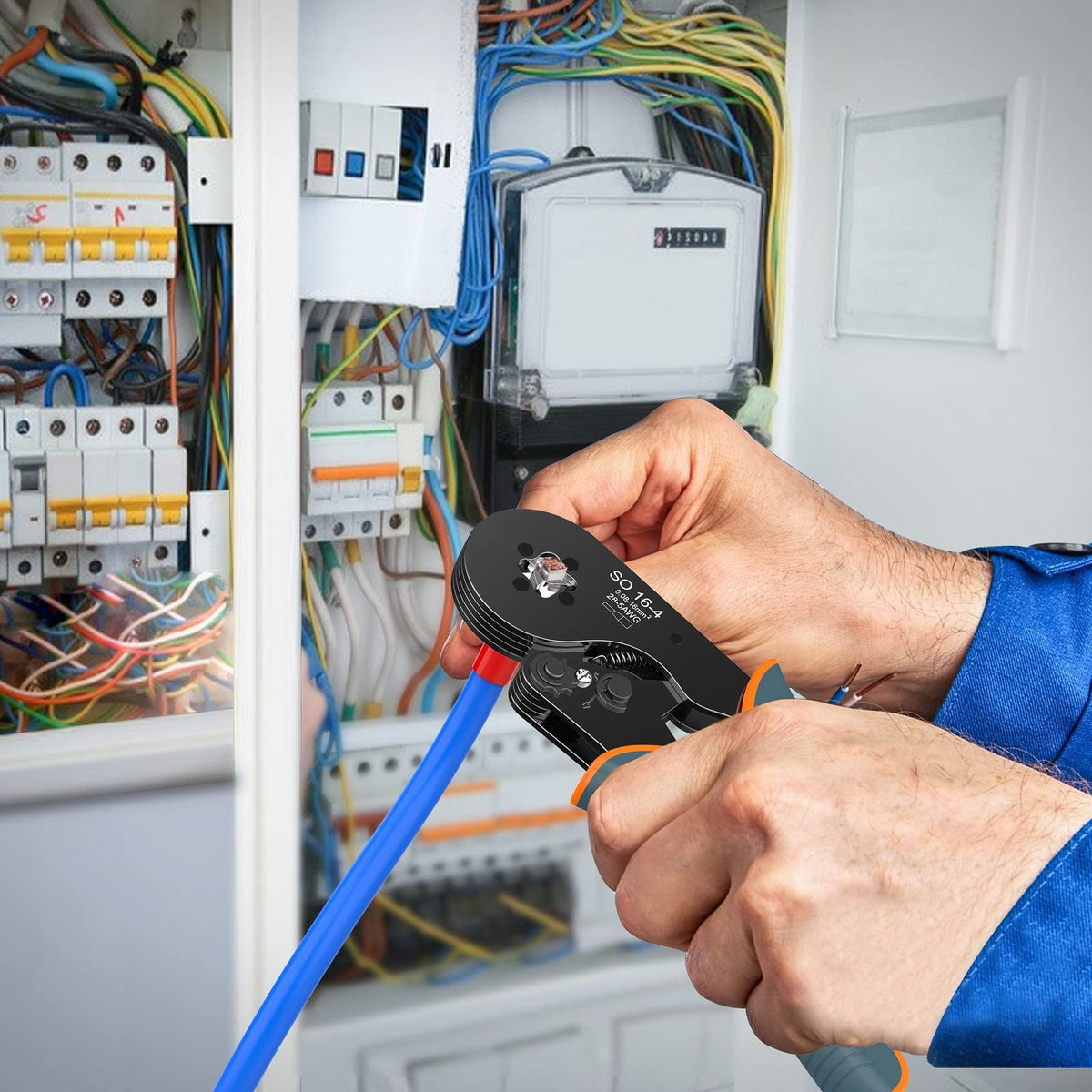 Preciva square jaw design ensures clean termination of wire ferrules.