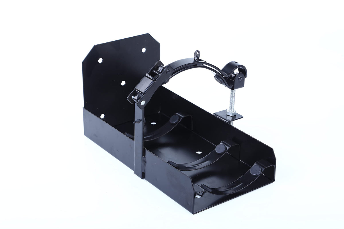 Preece Precision vehicle mount bracket for CO2 cylinder keeps it accessible