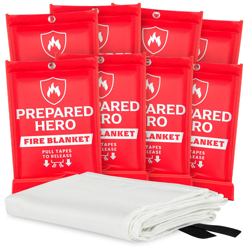Prepared Hero emergency fire blanket folded for fast kitchen access and peace of mind.