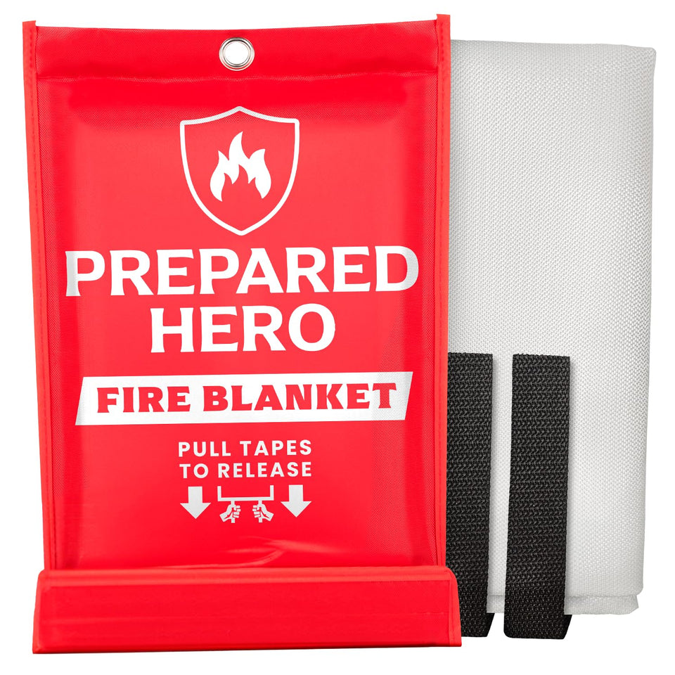 Prepared Hero emergency fire blanket pack ready for quick deployment
