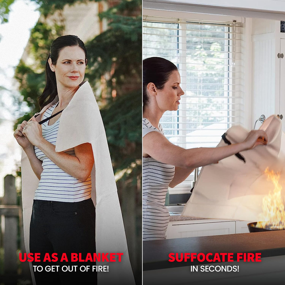 Prepared Hero fire blanket meeting CE EN 1896 safety standards for safety.