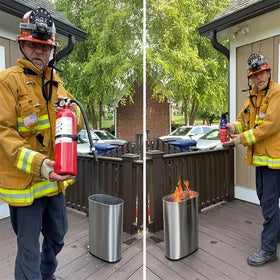 Prepared Hero Fire Spray compact kitchen extinguisher, easy to deploy