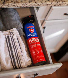 Prepared Hero Fire Spray organic formula, safe handling at home
