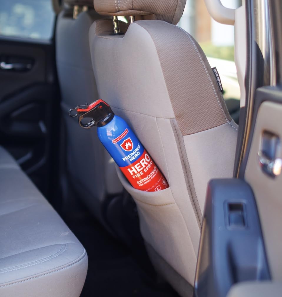 Prepared Hero Fire Spray with organic, non-toxic formula.
