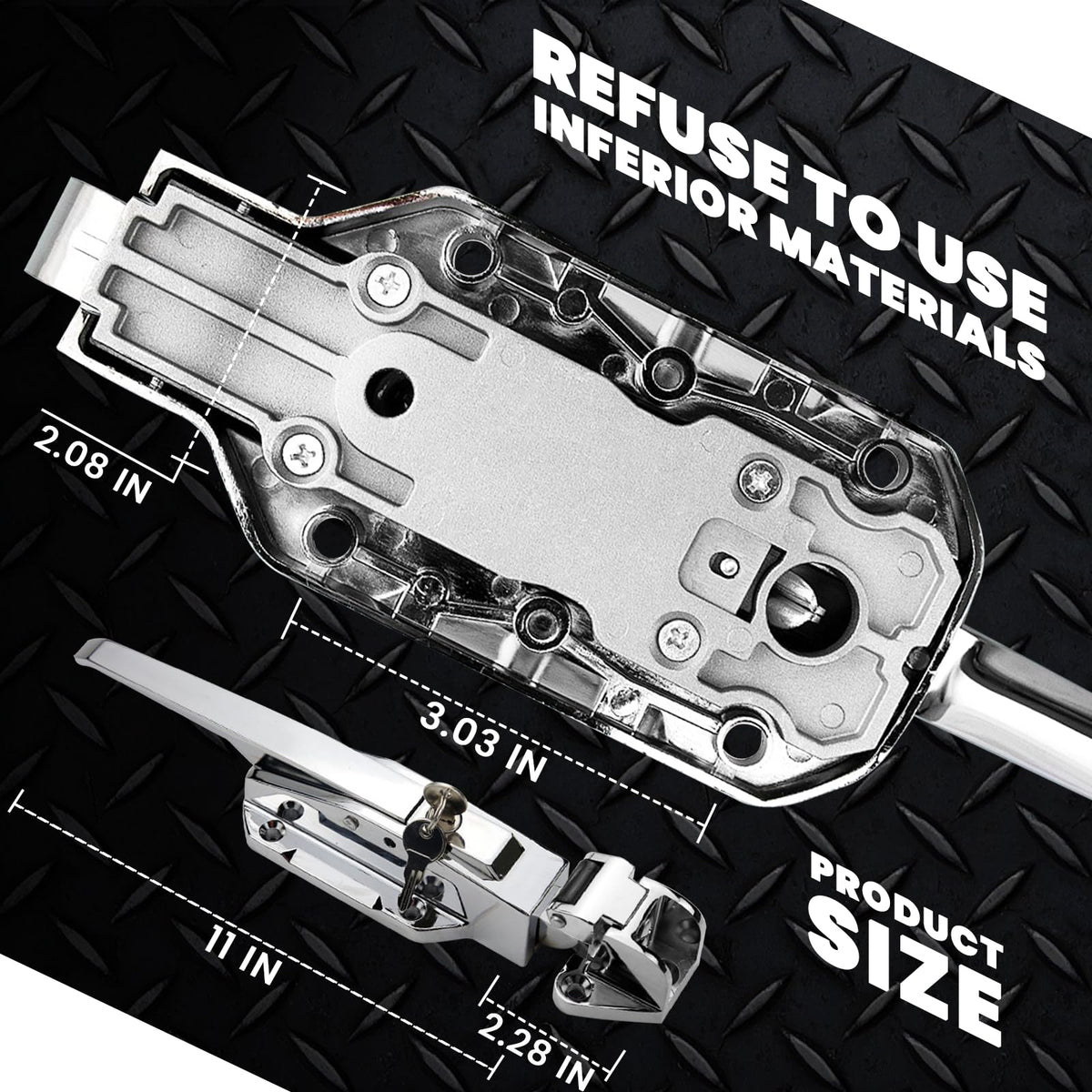 Preruner bright chrome finish resists wear while preserving professional appearance.