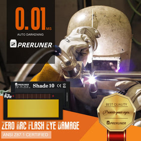 preruner core series gold shade 10 lens auto darkening with 0.01 ms sensor response