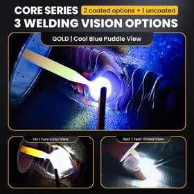 preruner core series gold shade 10 lens delivers cool blue puddle view to reduce eye strain
