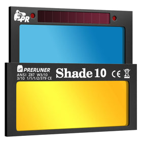 preruner core series gold shade 10 lens with gold coating for clearer vision during welding