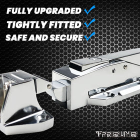 Preruner latch kit with screws and key supports quick, safe installation.