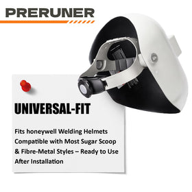 Preruner headgear featuring adjustable ratchet for a customizable fit.