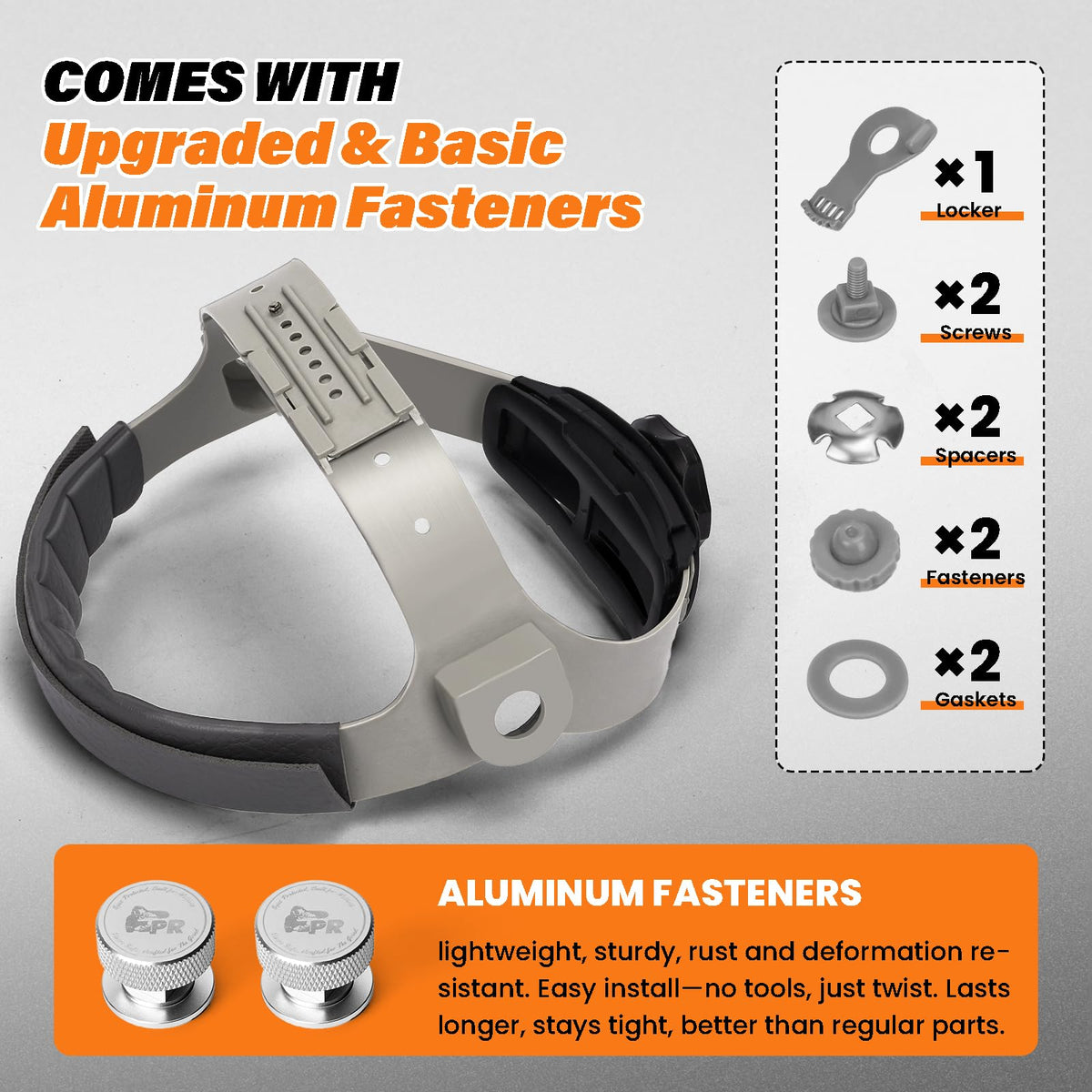 Preruner headgear cushioned pad reduces forehead pressure for comfort.