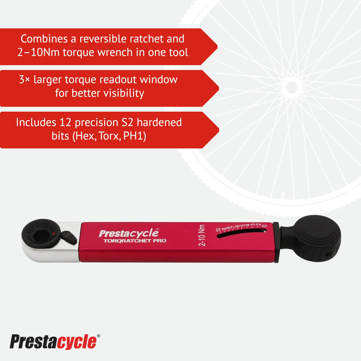 Beam torque readout on the TorqRatchet PRO showing easy target torque