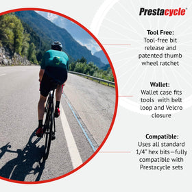 Ultra-portable wallet case by Prestacycle keeping tools organized
