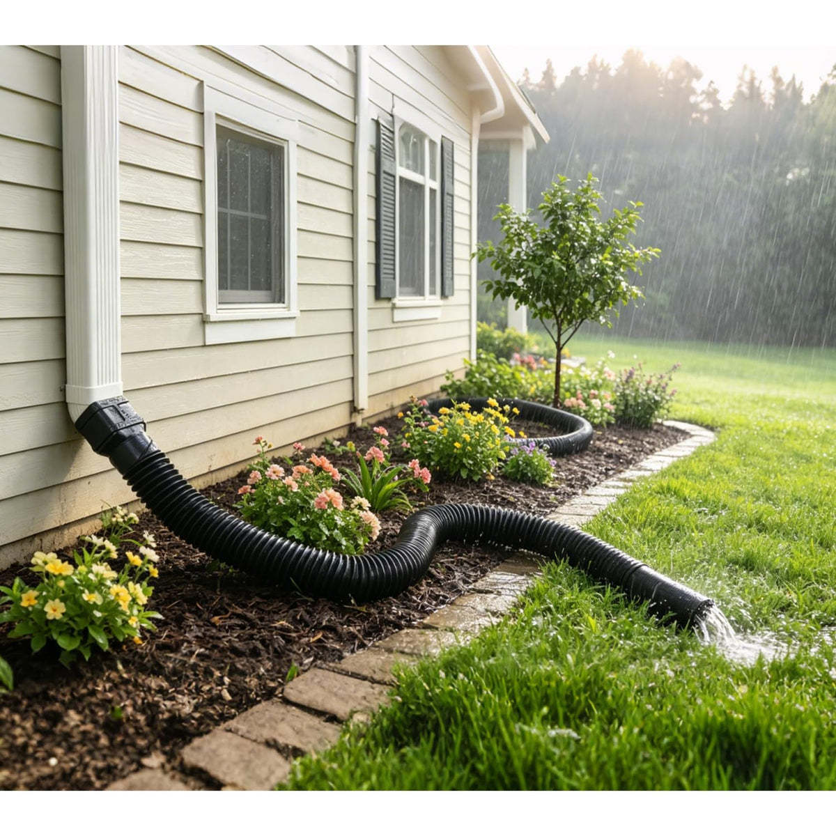 Prestantious 2x3 downspout adapter provides secure fit for compatible ducts